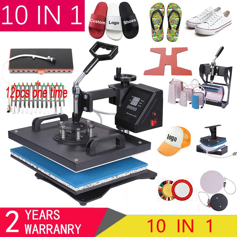 

30*38cm 10 in 1 Combo Heat Press Machine Sublimation Heat Transfer Machine For T Shirt/Plate/Mug/Shoe/Pen/Cap/Phone Case/Bottle