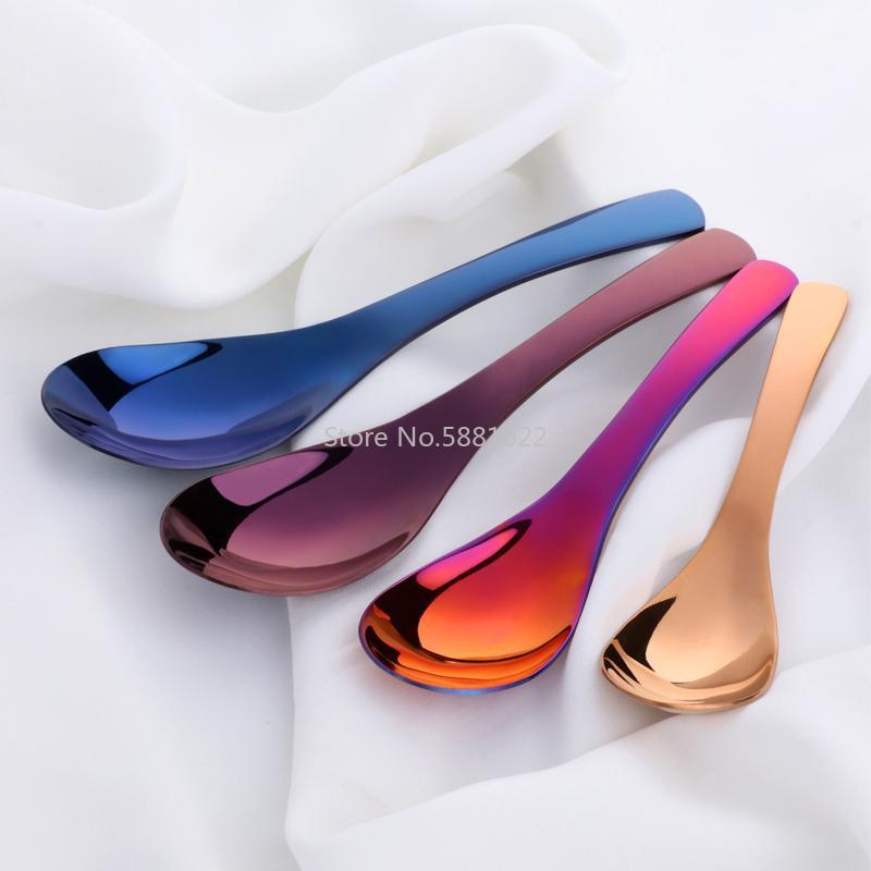 

Highly Quality 304 Stainless Steel Spoon 3 Size Large Gold Rice Soup Spoon Kids Ice Cream Dessert Kitchen Dinner Tableware1