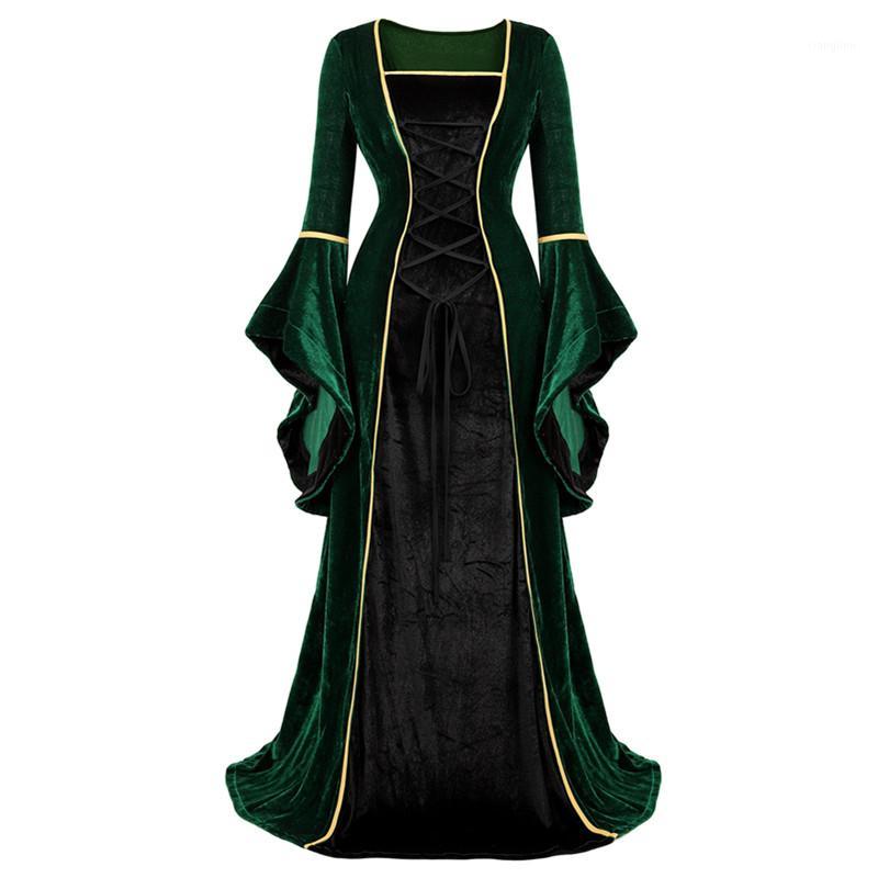 

Costume Accessories Womens Deluxe Velvet Renaissance Irish Dress Medieval Victorian Cosplay Retro Gown Fancy Long1, Black