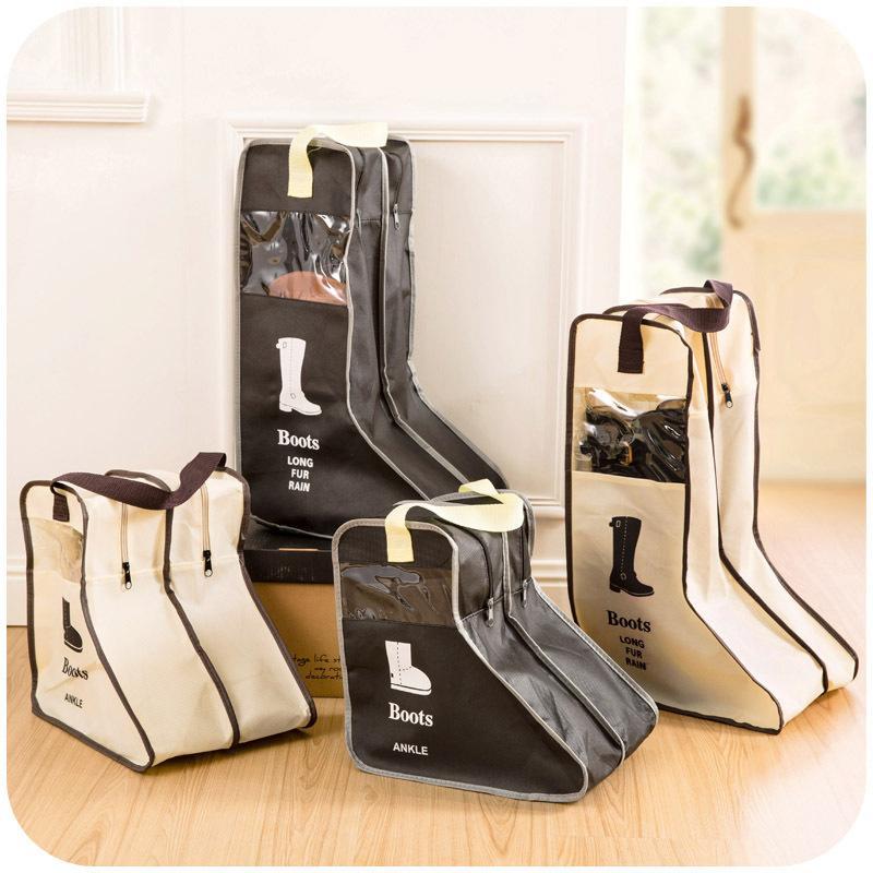 

PP Long Riding Rain Ankle Boots Leather Shoes Storage Bag Organizer Case Travel Visible Dust Boots Cover Simple Design1