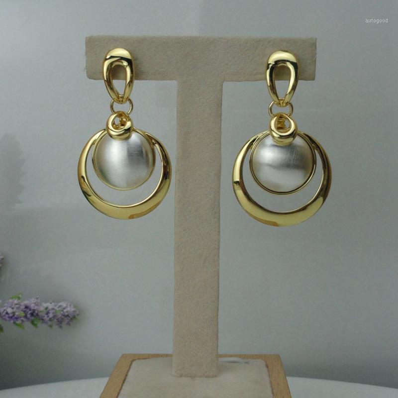 

Earrings & Necklace Yuminglai 24K Dubai Gold Brazilian For Women FHK87031, As pic