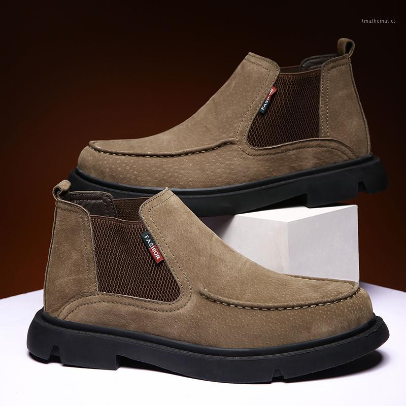 

CIMIM Large Size Winter Ankle Men Boots Comfortable Keep Warm Casual Boots New Men Fashion Work1, Black