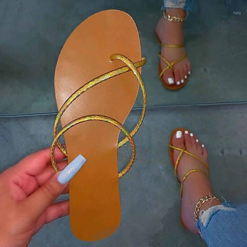 

Women Summer Casual Flat Toe Beach Sandals Slippers Slip-on Flip Flop Shoes XIN-Shipping1, Gold