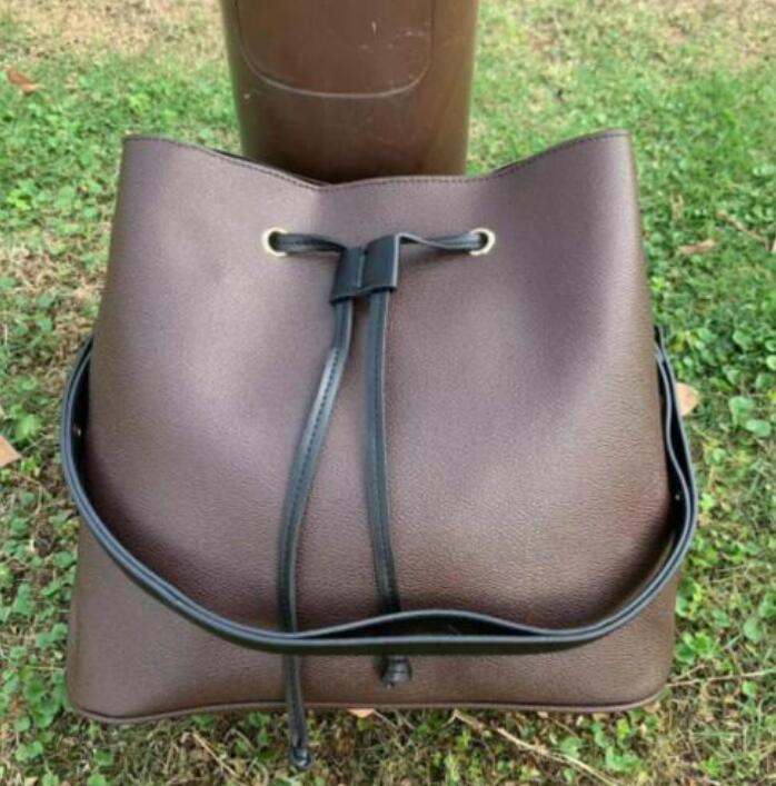 

Famous bucket handbags NEONOE shoulder bags leather bucket bag women flower printing crossbody bag purse #11214, Red