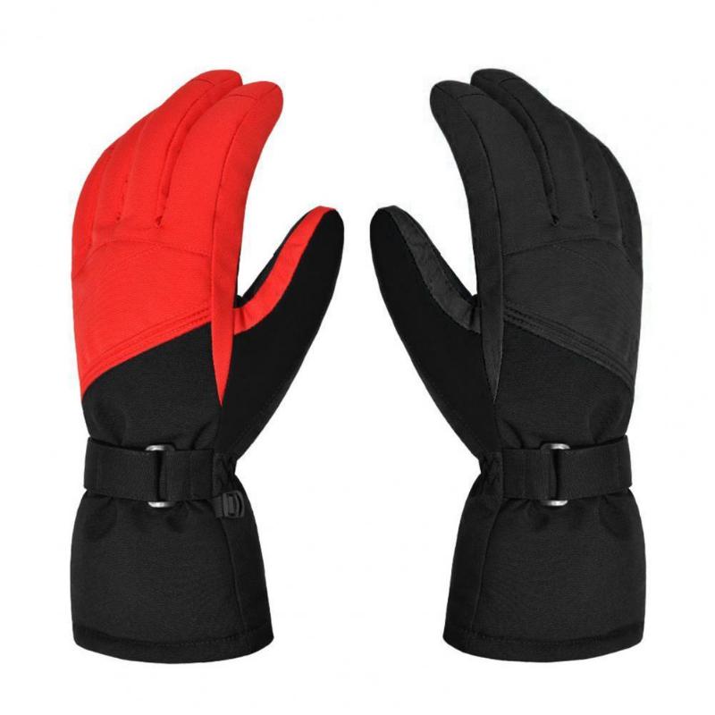 

1 Pair Unisex Touchscreen Ski Touch Screen Warm Snowboard Full Finger Gloves Waterproof Moisture Wicking Thermal Snow Mittens, Black