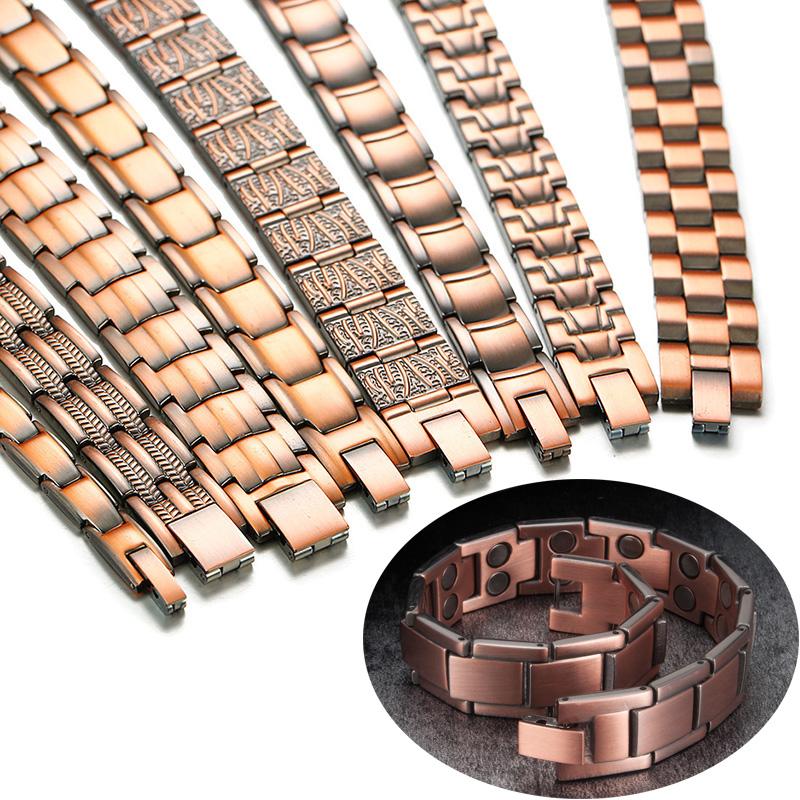 

Link, Chain Magnetic Copper Bracelet Men Health Energy Male Metal Magnet Therapy Arthritis Couple Love For Women