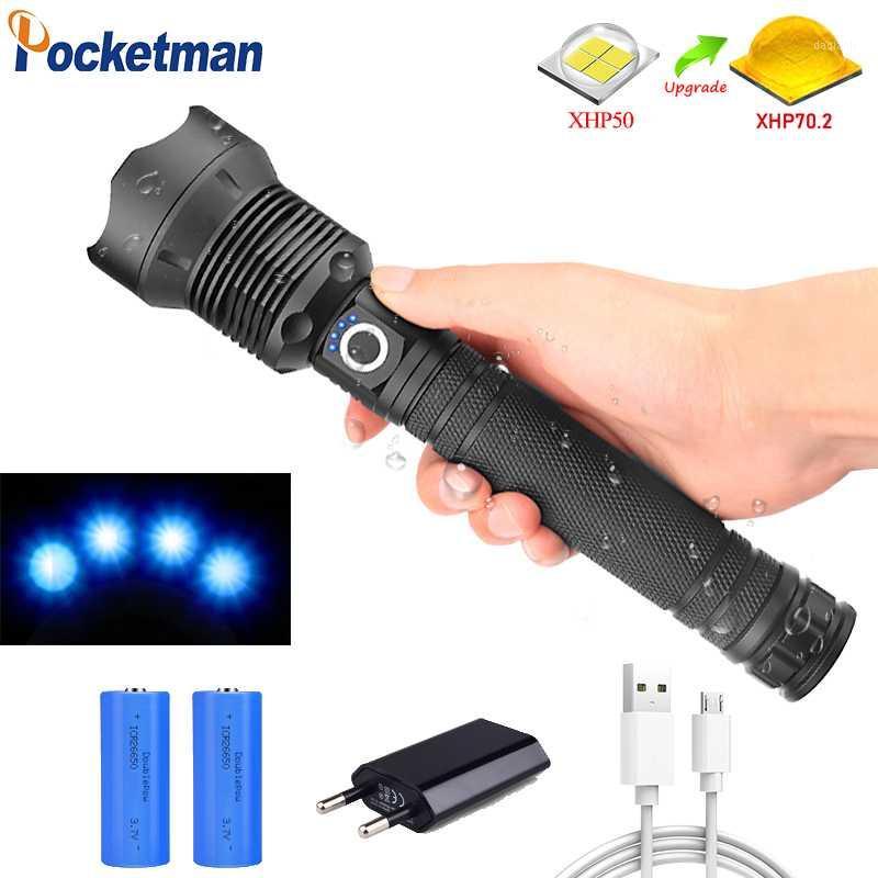 

7000 lumens Lamp xhp70.2 most powerful usb Zoom led torch xhp70 xhp50 18650 or 26650 battery Best Camping, Outdoor1