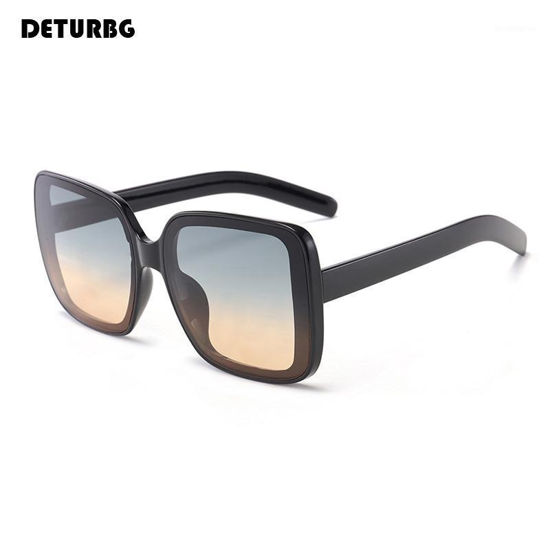

2020 Fashion Square Black Sunglasses Women Designer Plastic Frame Clear Lens Retro Men Eyewear Shades UV400 SG0041