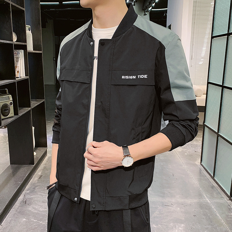

2021 The New Men's Spring and Autumn Casual Fashion Nice Jacket Simple Man's Corduroy Cardigan Seams Coat 6g2b, Black
