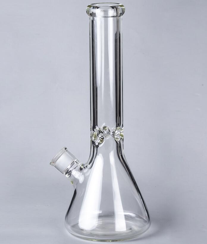 

20cm glass water pipe bong with ice 14mm bowl joint clear beaker bongs thickness hookah smoking chicha hot selling wholesale FY2312 FY2313