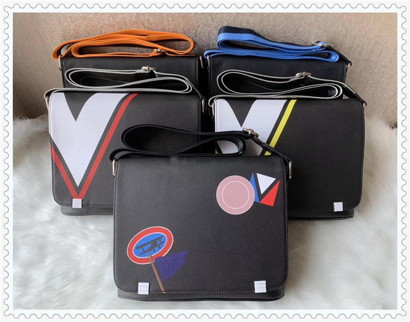 

ZZ Classic Men's Bag Leather Handbag Totes Black Briefcase Laptop Shoulder Bags Messenger Bag Printing Business Crossbody Bag, #3