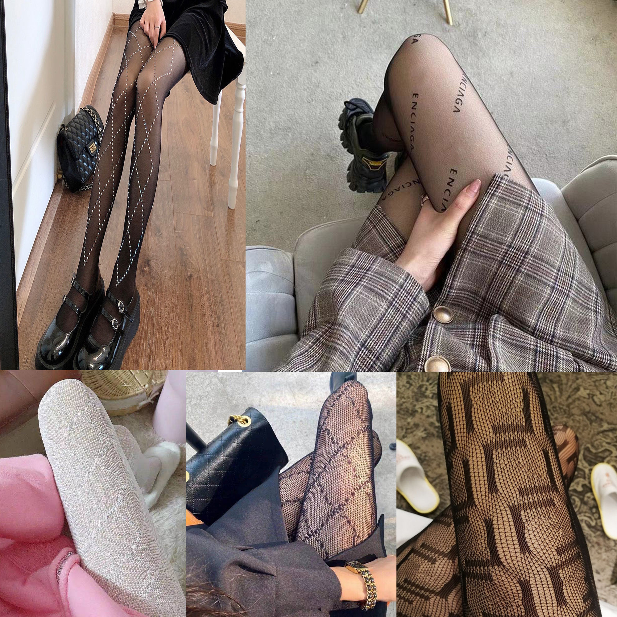 

Women's Jumpsuits Sexy Long Stockings Tights Women Designers Socks Fashion black Thin Lace Mesh Tights Soft Breathable Letter Tight Panty hose Designer Apparel, No product