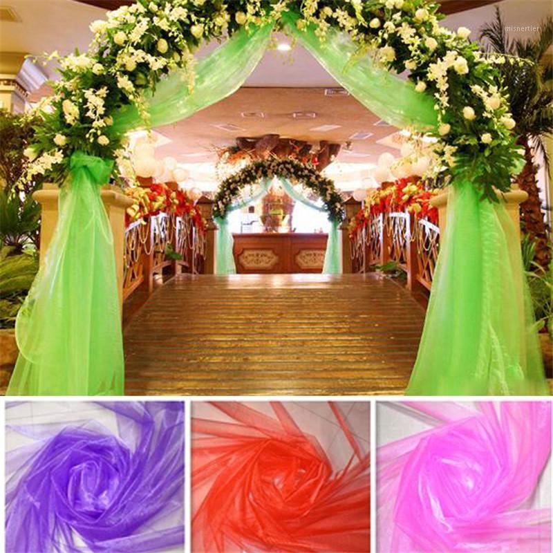 

72CM x10M tulle Roll Spool Sheer Gauze Colorful Craft Sheer Gauze Tulle Wedding Party Decoration Organza 8ZSH015-21, Rose red