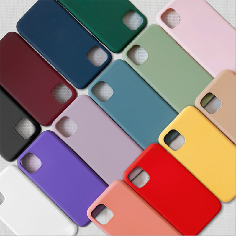 

Ultra Thin Silicone Phone Case for iPhone 12 Mini 11 Pro Max XS MAX XR X 6S 7 8 Plus Candy Color Case, Blue