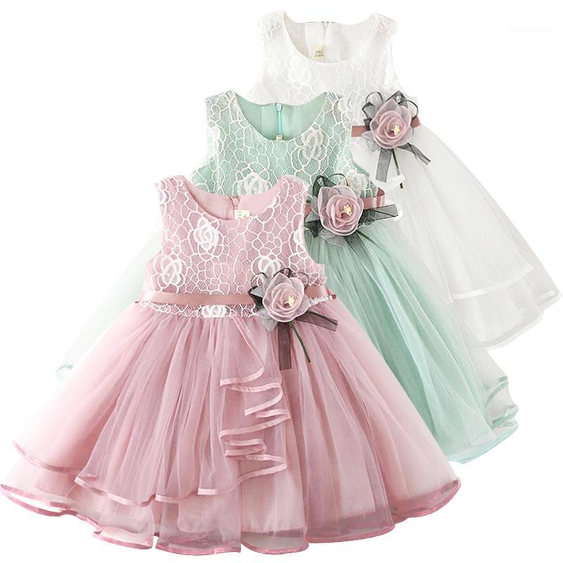 

Appliques Flower Dress for Girls Birthday Kids Dresses for Girls Children's Party Princess Dress Infant Baby Baptism Gown1, Item 3