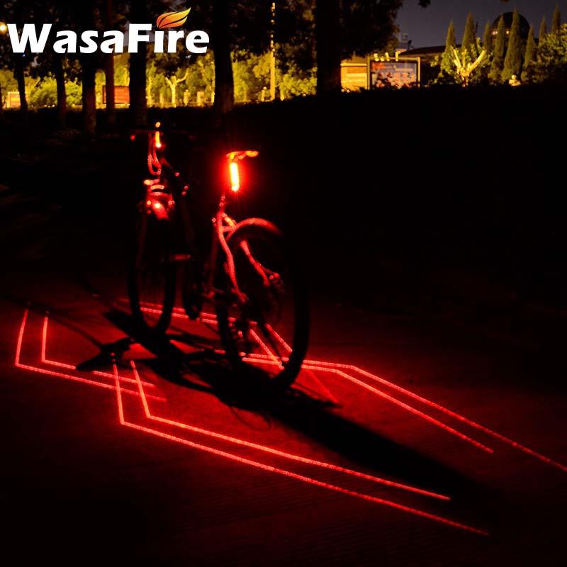 

Waterproof Cycling Lamp Folding Laser Bike Light Front Rear Safety Warning Bicycle Light USB Rechargeable Bike Tail Rear