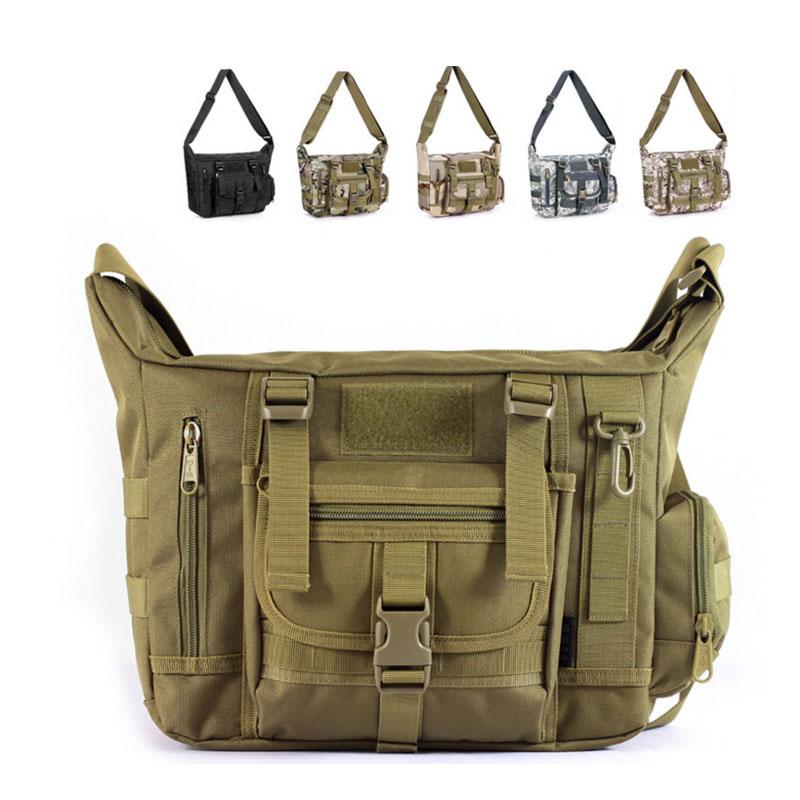 

Outdoors Hiking Travelling Sport Single Shoulder Bag Men Women Tactical Army Camouflage Rucksack Message Bags CrossBody, Khaki