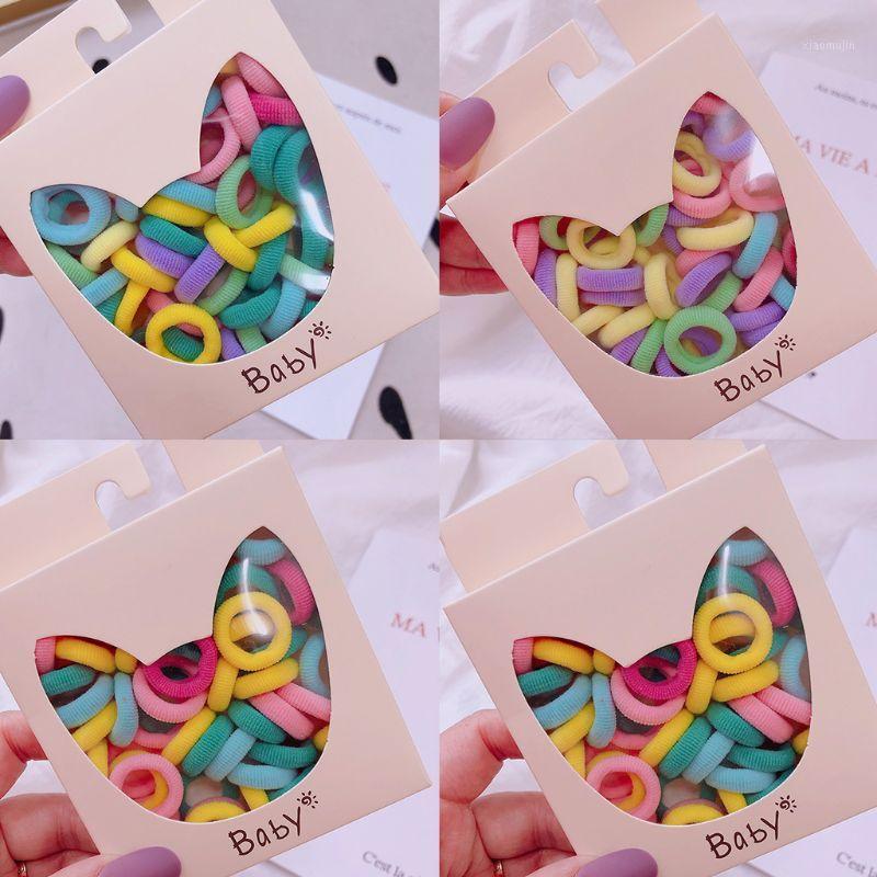 

40Pcs Girls Small Hair Ties Sweet Macaron Candy Colored Elastic Scrunchies Band A2UA1