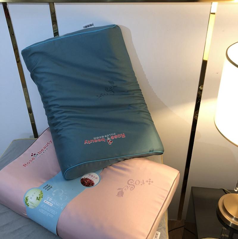 

60x40cm Thailand Pure Natural Latex Pillow Remedial Neck Protect Vertebrae Health Care Orthopedic Pillow Slow Rebound Pink Green