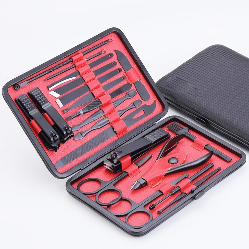 

20pcs Pro Manicure Set Nail Kit Nail Art Tools All For Manicure Sets Pedicure Care With Pusher Ingrown Nail File Polish qylmaY