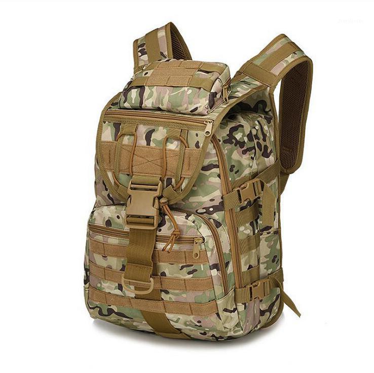 

Outdoor Tactical Men's Backpack Sports Camping Hiking Fishing Hunting Climbing Bags 1000D Nylon 40L1, Black