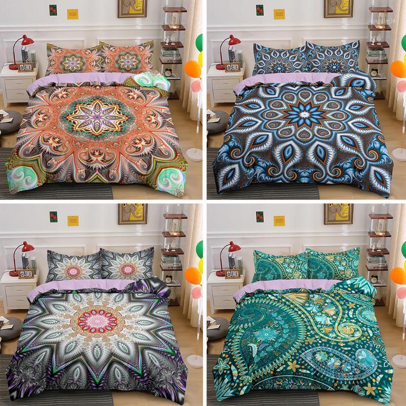 

3D Mandala 2/3pcs Bohemian Bedding Sets Queen Size Duvet Cover Set With Pillowcase AU king Bedline Home Decor Textile1, Bs3660