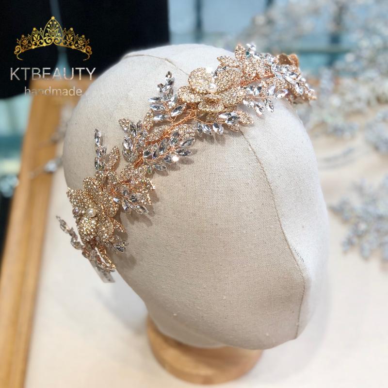 

New Rhinestone Crystal Tiara Longer Size Silver/Gold Headband Royal Bridal Wedding Dressing Crown Accessory Women Jewelry