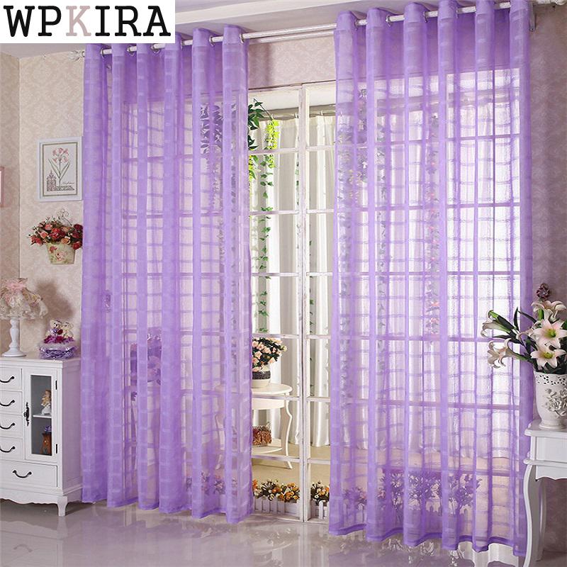 

Purple Decoration Tulle Curtains Bedroom Curtain Yarn Window Curtain Living Room 040&20, Plum