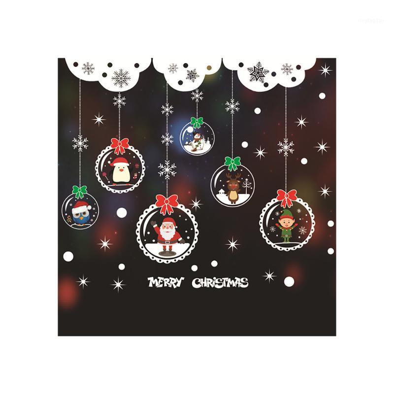 

1Pc Christmas Stickers Static Decorative Film Stickers Christmas Window Clings Novelty Window Decoration For Home Decor(Snowman)1
