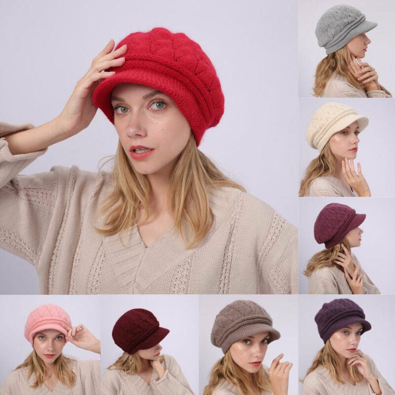 

Women Winter Warm Knit Crochet Slouch Baggy Beanie Hat Crochet Ski Cap Beret NEW