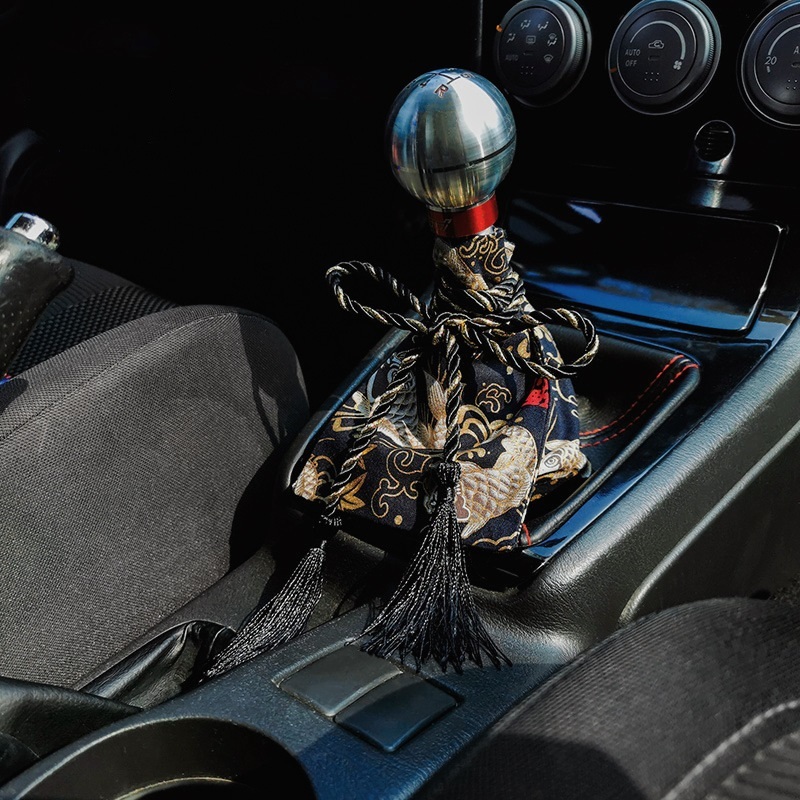 

Car Universal Accessories Pattern Style Canvas Katana Shift Lever Knob Dust Cover Racing Samurai Sword Shift Knob Collars