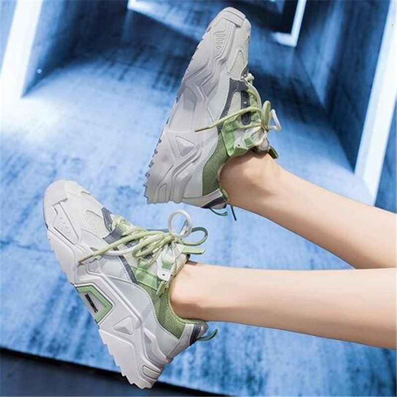 

2021 New Thick Spring Sneakers Autumn Vulcan Tennis From Women Female Dad's Casual Shoes KS37