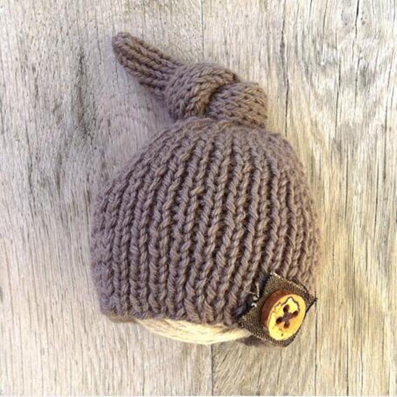 

Handcraft Baby hand KnitThick cotton yarn Bonnet Baby Shower Gift,newborn Photography Props1, 01