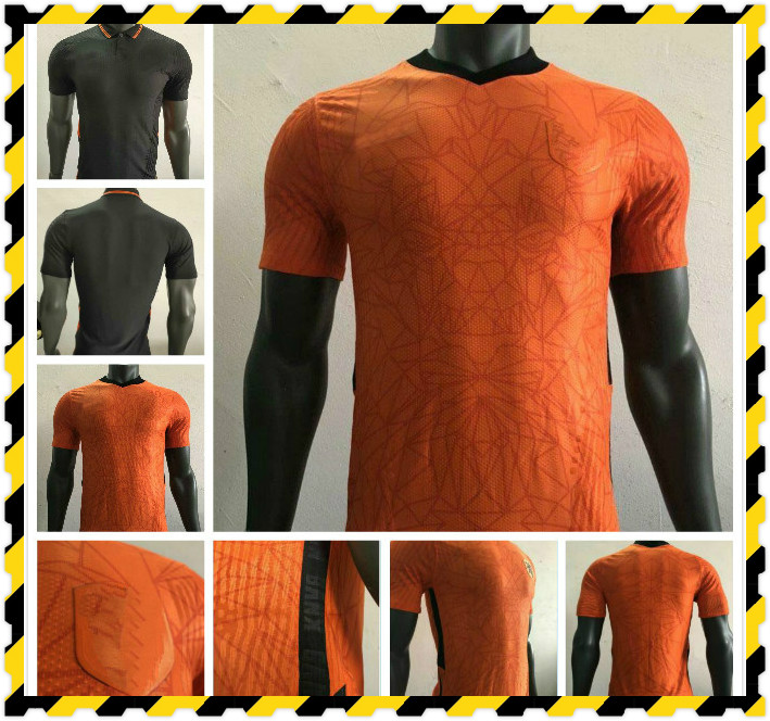 

2020 Player version Netherlands soccer jersey 20 21 Holland Home MEMPHIS Soccer Shirts Away DE JONG ROBBEN Football uniform, Black;yellow