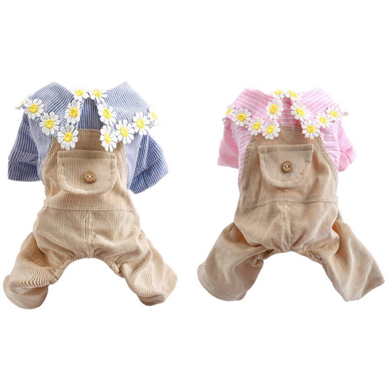 

Sprng Autumn Pet Outfit Dog Jumpsuit Shirt Puppy Clothes Yorkshire Poodle Bichon Schnauzer Dog Clothing Dropship Pet Costumes, Blue