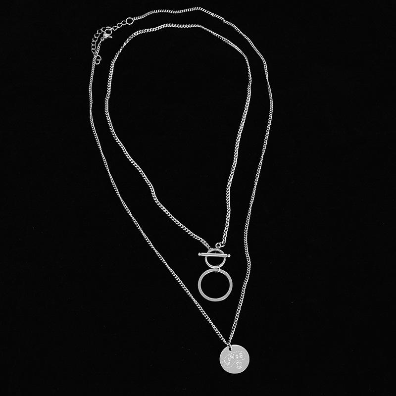 

Fashion letter clavicle chain female multi-layered wear simple necklace accessories hot sale