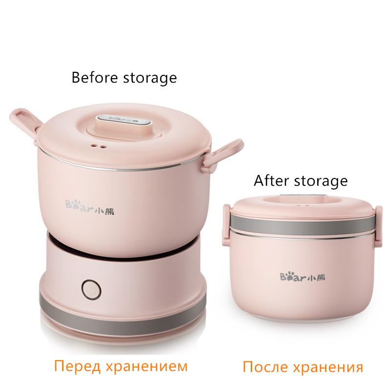 

110-240V Available Portable Electric Multi Cooker Mini Electric Hot Pot For Travel School Office EU/AU/UK/US Plug