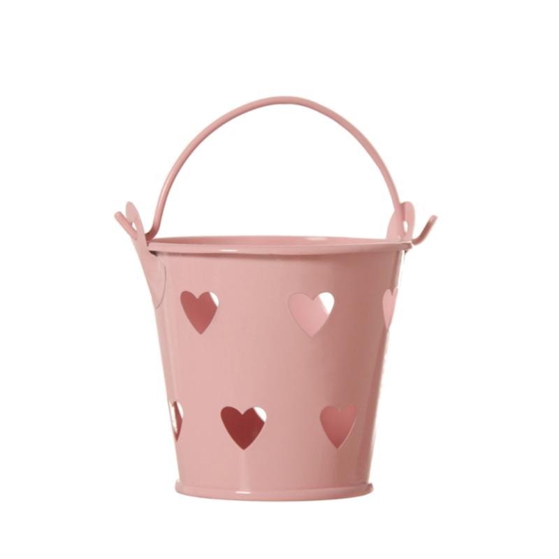

6PCS Candy Box Creative Desktop Storage Hollow Heart Shaped Tinplate Small Iron Bucket Mini Candy Box Wedding Party Favor Gift