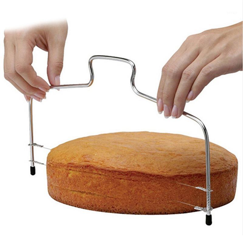 

10 Inch Cake Slicing Knife DIY Stainless Steel Double Line Adjustable Butter Butter Bread Cake Cutter Home Kitchen Baking Tools1