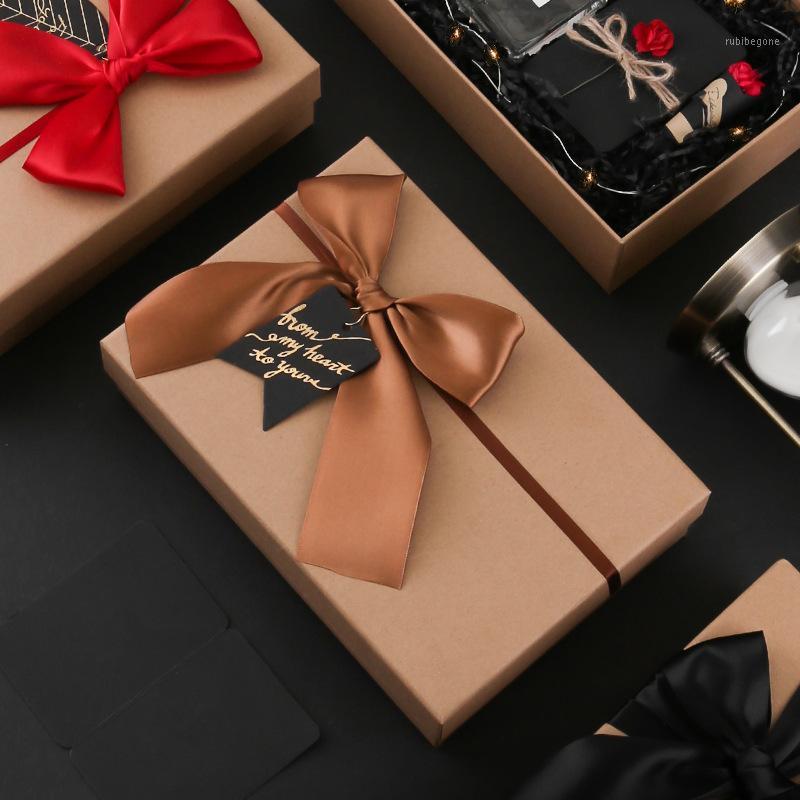 

Present Packing Box Valentine's Day Gift Box Birthday Kraft Paper Shoes Perfume Comestics Jewelry Pack Carton Boxes 1pc1