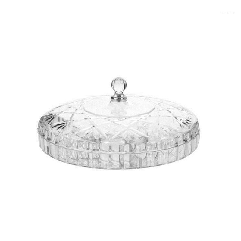 

Round Candy Snack Tray with Lid Fruit Picnic Dishes Pastry Box Cake Display1