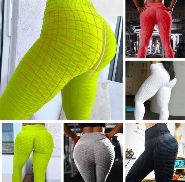 

Womens Active Push Up Leggings Solid Color Yoga Pants Casual Jogging Three-dimensional Pattern Peach Hip Fitness Pants, Grey