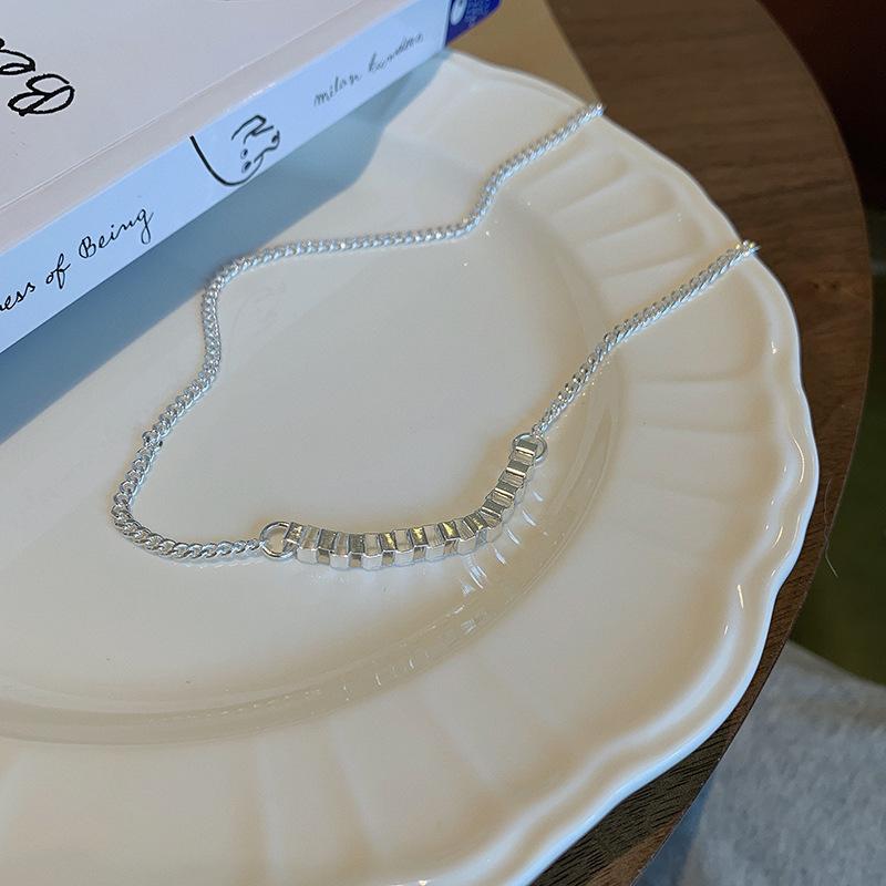 

S925 Sterling Silver Necklace for Women Korea Simple Clavicle Chain New Girlfriend Gift 2020 Jewelry Wholesale