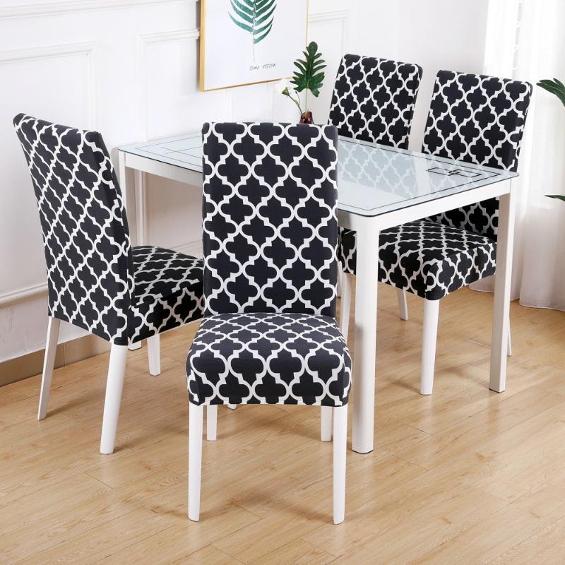 

1/2/4/6PCS Elastic Dining Chair Covers for Kithen Living Room Modern Chair Cover Slipcovers Anti-dirty Home Decoration