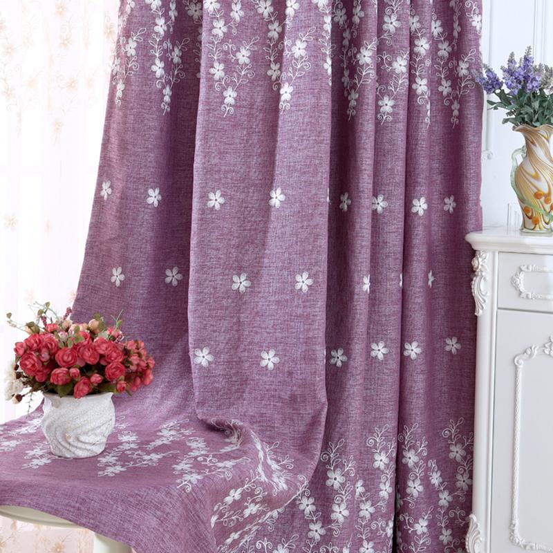 

Luxury Cotton Linen Blackout Curtains For Living Room Window Curtain For Bedroom Embroidered Voile & Cloth Blinds 2 Kinds Color, Tulle curtain