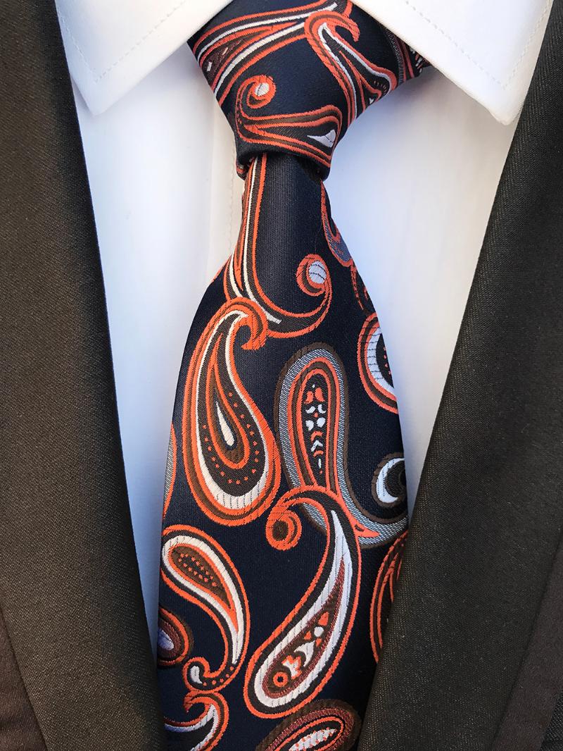 

8CM Luxury Men Formal Tie Popular Woven Silk Necktie for Man Accessories