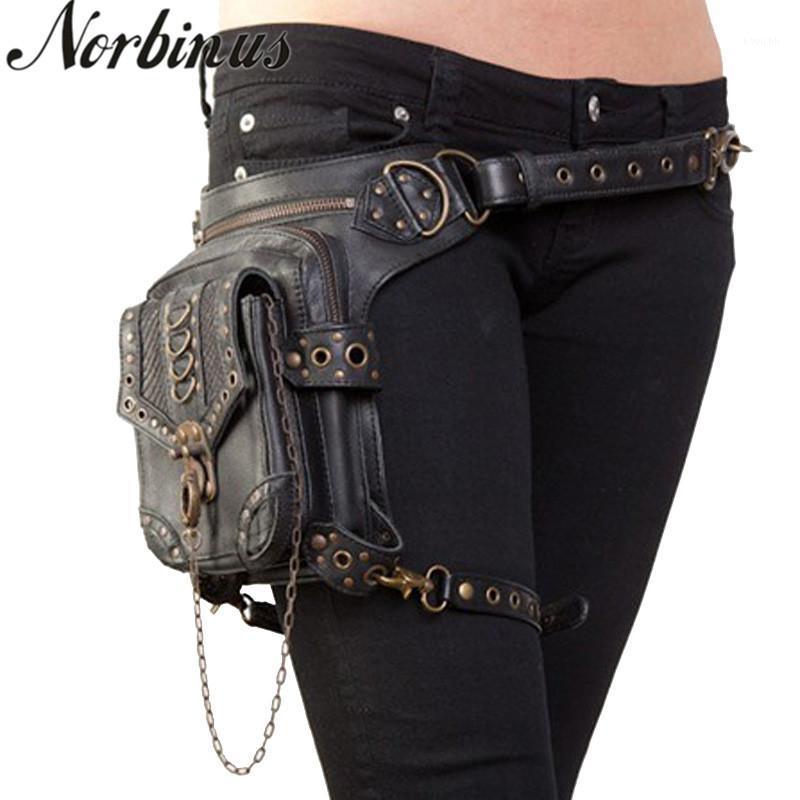 

Norbinus Motorcycle Thigh Hip Belt Packs Women Steampunk Waist Leg Bags Messenger Shoulder Bags Men Victorian Style Holster Bag1, Sky blue