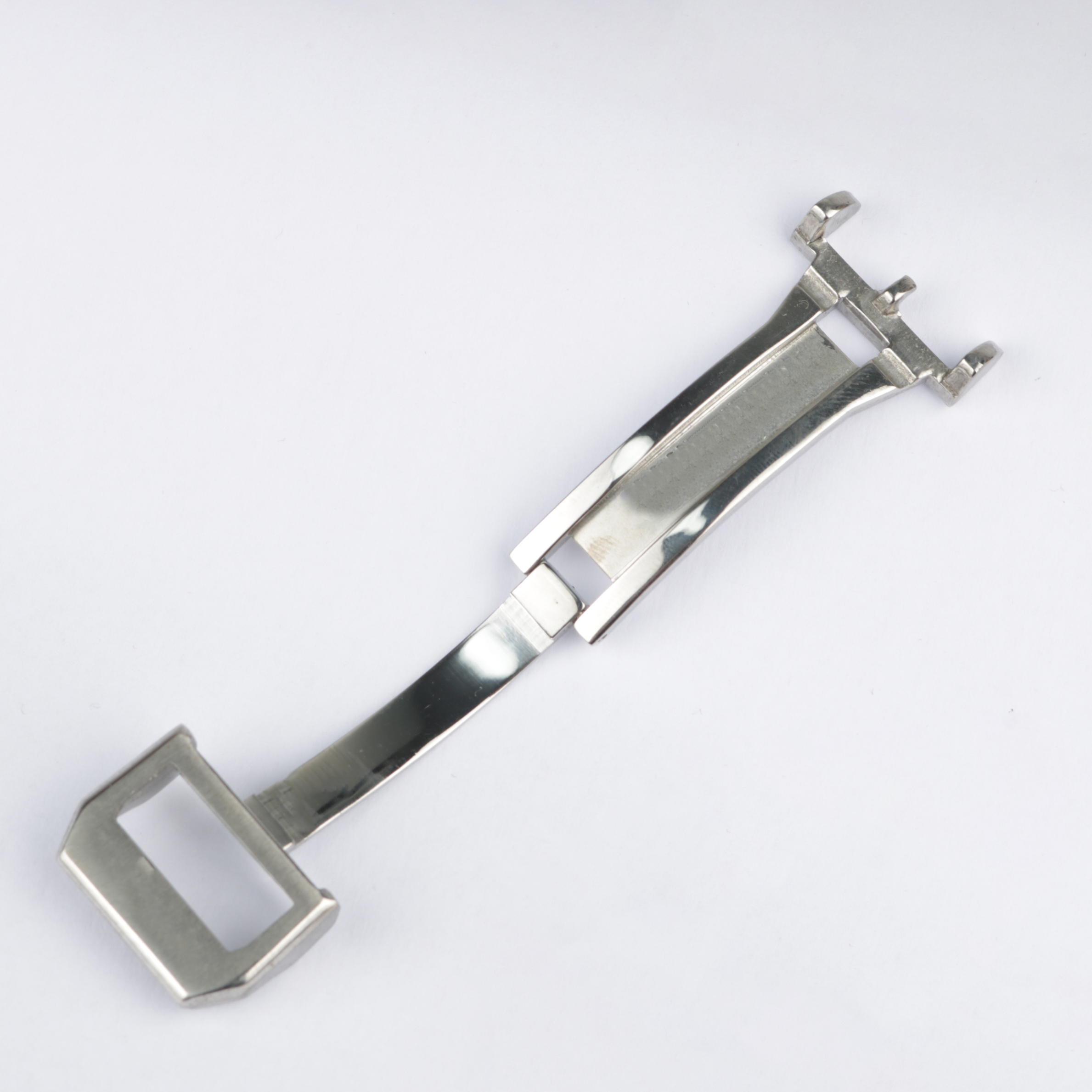 

18mm New Deployment buckle clasp Silver polished + brushed High quality Stainless Steel watch band strap best gift