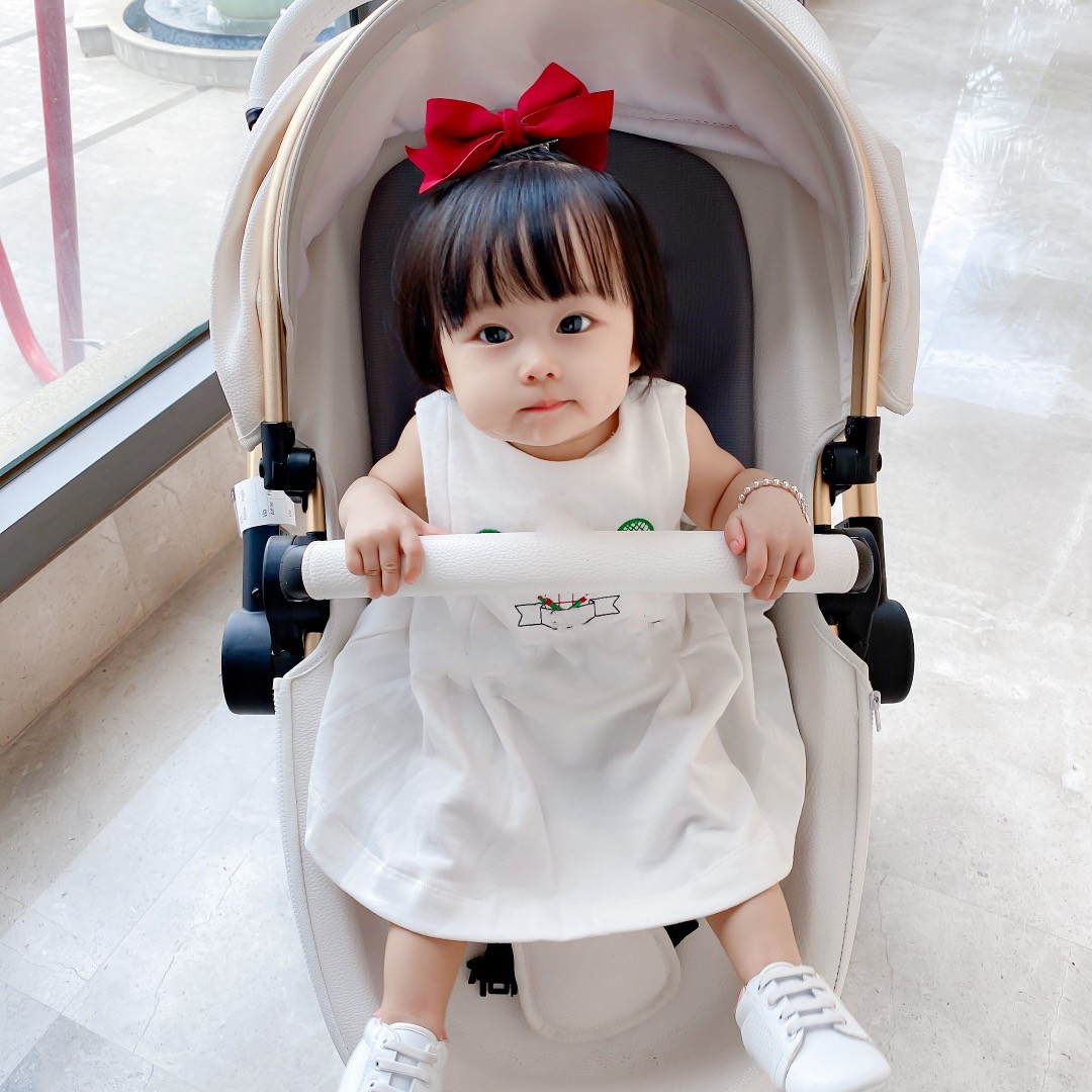 

high quality baby Girls dress 2021 summer new fashion sleeveless infant strap white princess dress 6-36Months