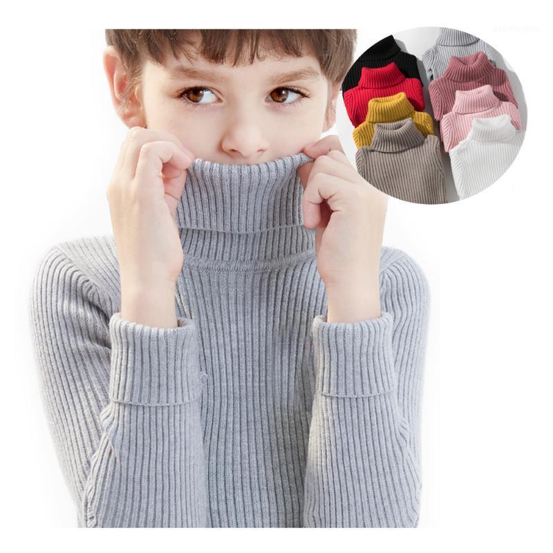 

V-TREE Baby Turtleneck Sweater Winter Boys And Girls Colthing 2020 Autumn Thicken Pullover Knitted Solid Tops1, White